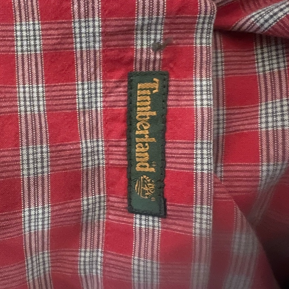 Timberland Button-Down Shirt — Red — Size XL - Picture 7 of 7
